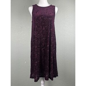 Simply Styled Mini Dress Women S Purple Burgundy Velvet Burnout Whimsigoth Fairy
